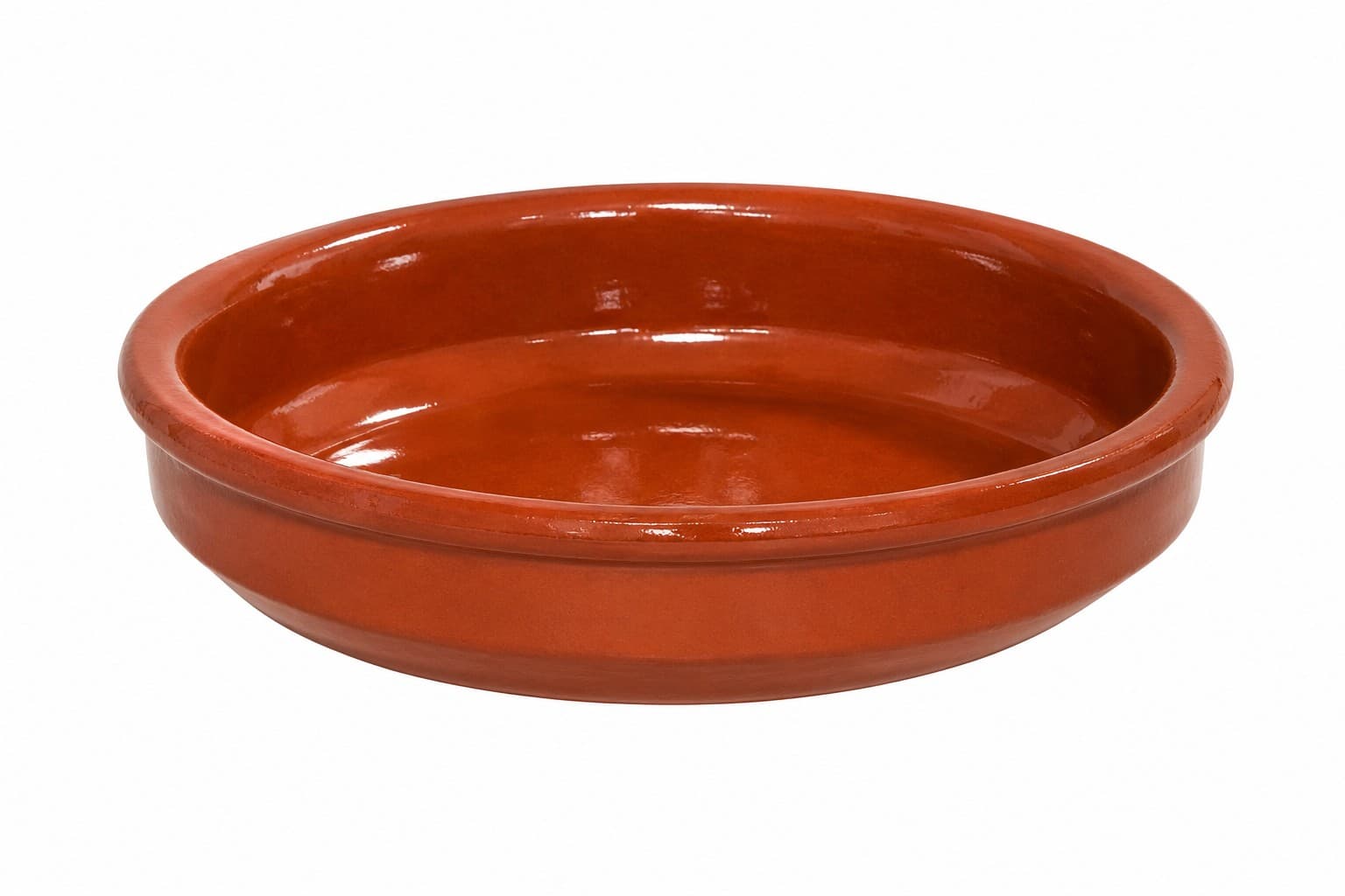 CAZUELA DE BARRO CON REVESTIMIENTO 18x4 CM