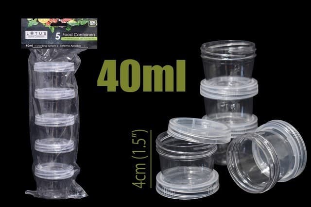 ENVASE DE PLÁSTICO 40 ML SET 5 PZAS