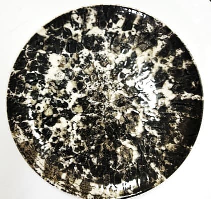 PLATO DE CERÁMICA REDONDO NEGRO 10"