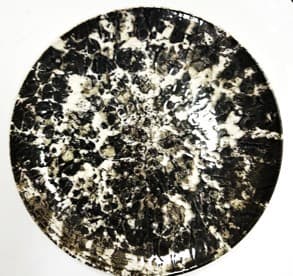 PLATO DE CERÁMICA REDONDO NEGRO 8"