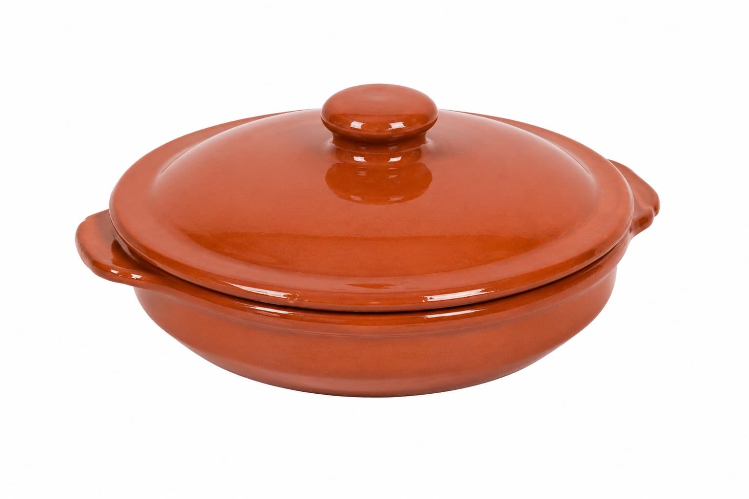 CAZUELA DE BARRO CON TAPA 18x9 CM