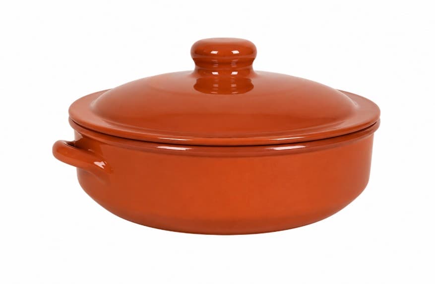 CAZUELA DE BARRO CON TAPA 24x9.50CM