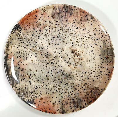 PLATO DE CERÁMICA REDONDO BEIGE 8"