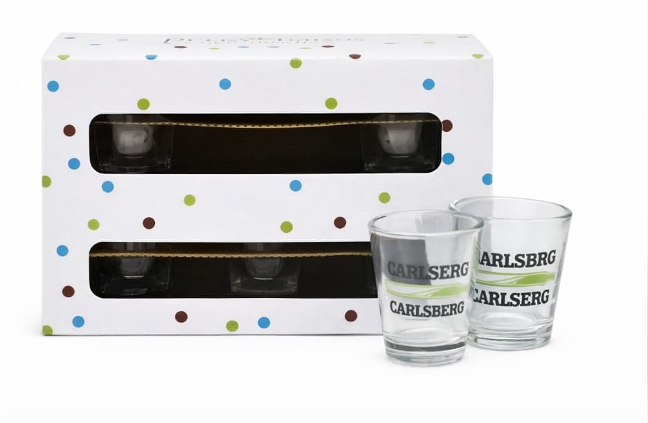 SHOT DE VIDRIO PARA FIESTA CON TEMATICA SET 6 PZAS