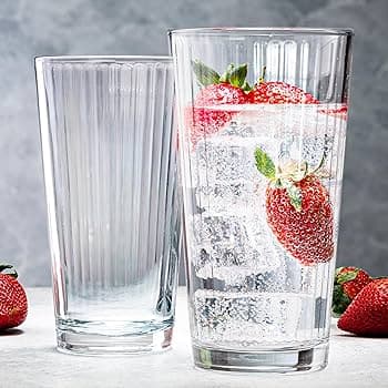 VASO RAYAS 490ml / 16.5oz SET 6 PZAS