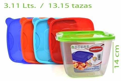ENVASE DE PLÁSTICO CUADRADO 3.11 LITROS