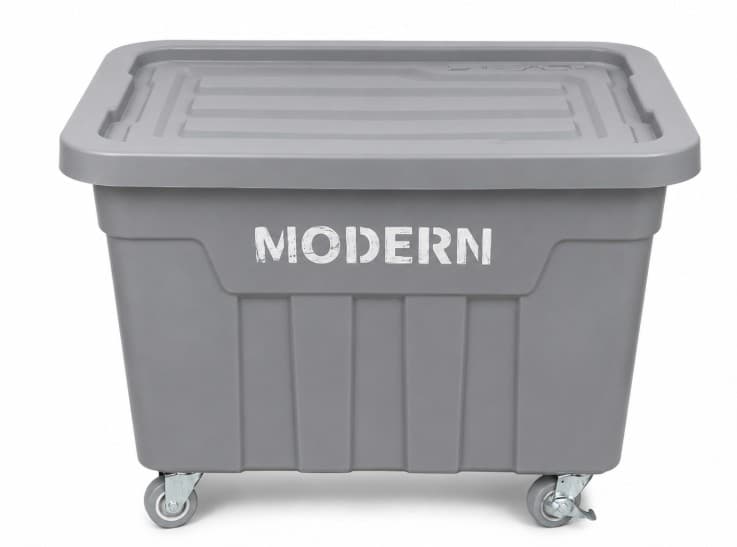 ENVASE PLASTICO CON RUEDAS 66.5*45.5*39.5 CM