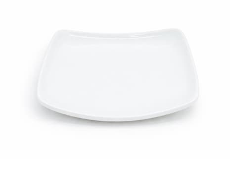PLATO DE MELAMINA BLANCO CUADRADO 7"