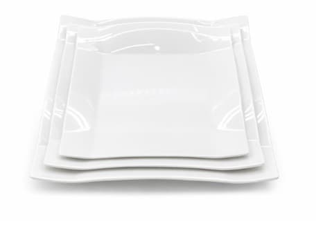 PLATO DE MELAMINA BLANCO CUADRADO 10