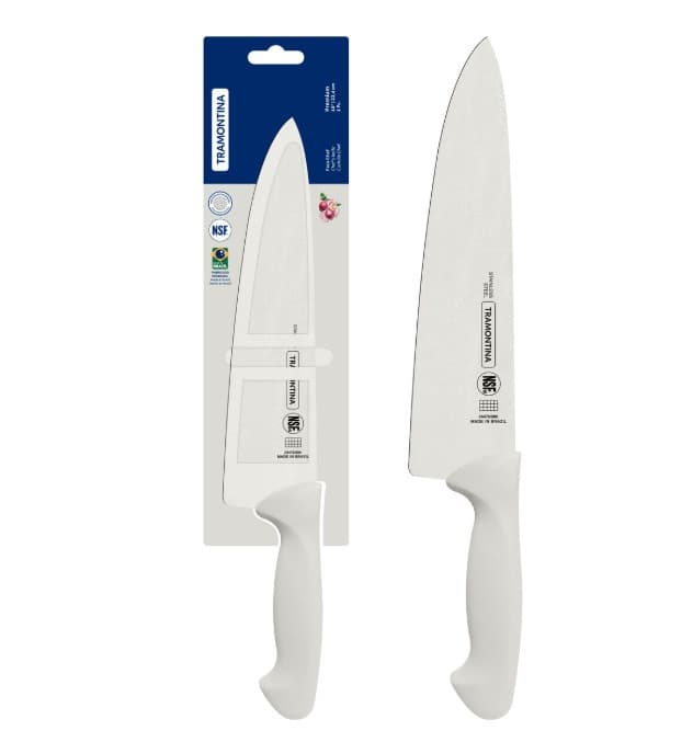 Cuchillo de carne con mango blanco 10" Linea premium Tramontina 