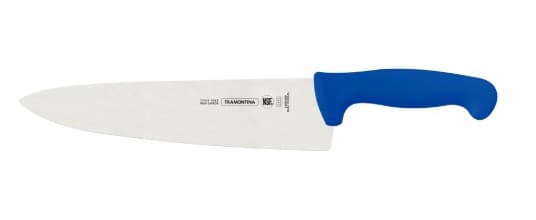 Cuchillo de carne con mango azul 10" Linea profesional Tramontina 