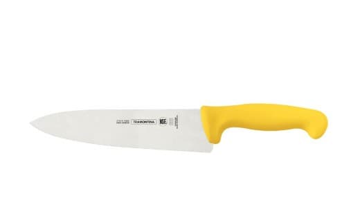 Cuchillo de carne con mango amarillo 8" Linea profesional Tramontina
