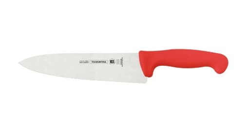 Cuchillo de carne con mango rojo 8" Linea profesional Tramontina 