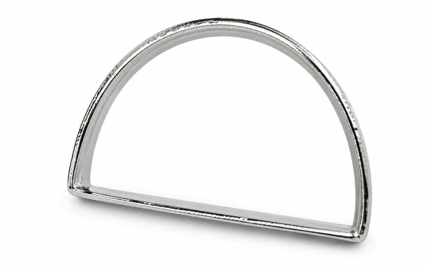 ANILLO PARA SERVILLETA MEDIA LUNA PLATEADO