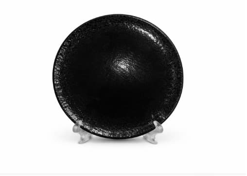 PLATO DE VIDRIO NEGRO 33X33X2.5CM