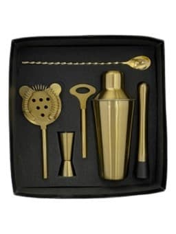 KIT DE BAR DORADO 750ML SET 6 PZ 8X8X20CM