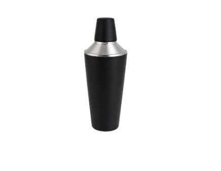 COCTELERA INOX NEGRA 750ML 8X8X21CM