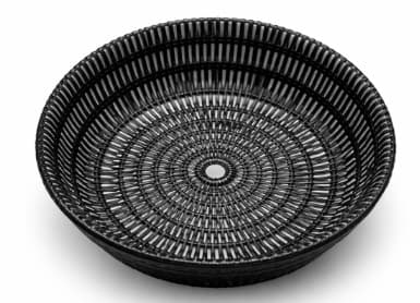 BOWL DE CERÁMICA NEGRO  14.5x14.5x3.5CM 175g
