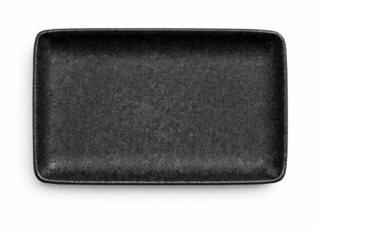 PLATO DE CERÁMICA RECTANGULAR NEGRO 20.5x11x2CM/8 258g