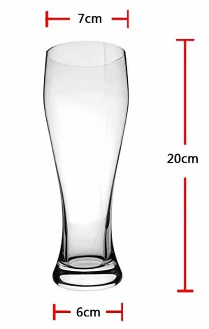Vaso de cerveza 430 ml / 14.54 oz set 6 pzas