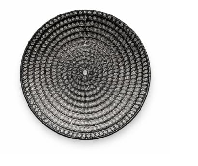 PLATO DE CERÁMICA REDONDO NEGRO 22x22x2.3CM/8.5 368g