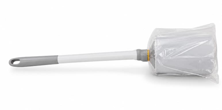 CEPILLO CON BASE PARA LIMPIAR INODORO GRIS