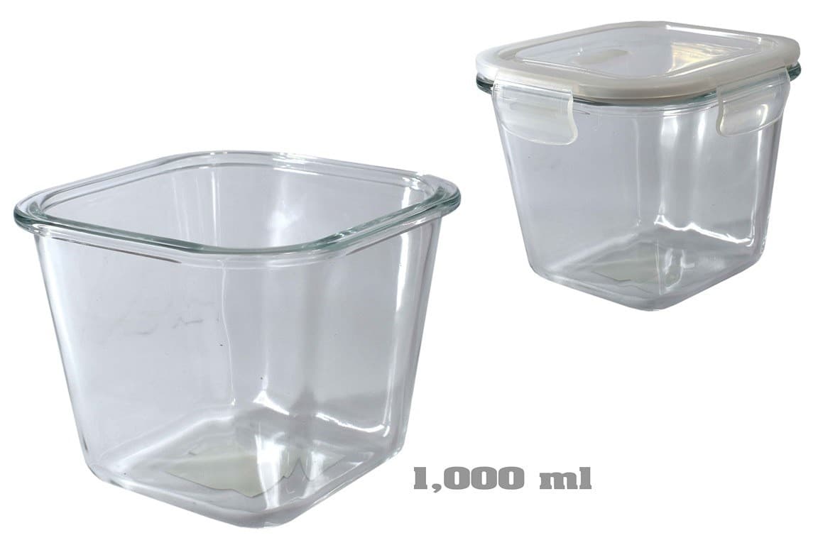 ENVASE DE VIDRIO CUADRADO 1000 ML