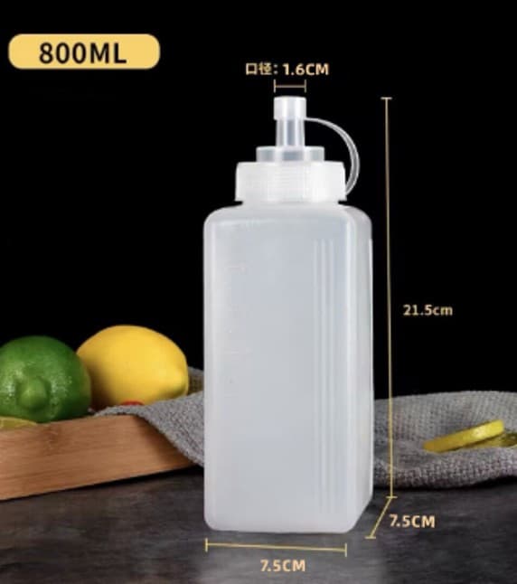 TETERA TRANSPARENTE BOQUILLA ANCHA 800 ml  / 27 oz COD:SPB-800