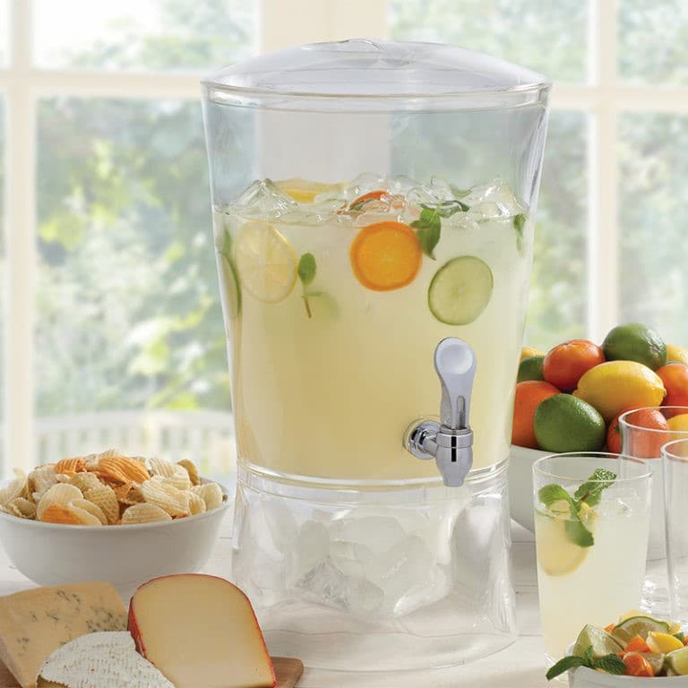 DISPENSADOR DE JUGO REDONDO DE POLICARBONATO 10 LITROS COD:99992-R
