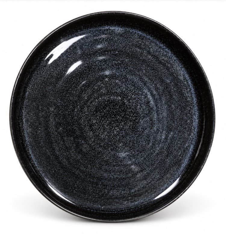 PLATO DE CERÁMICA REDONDO NEGRO 10" / 26 cm