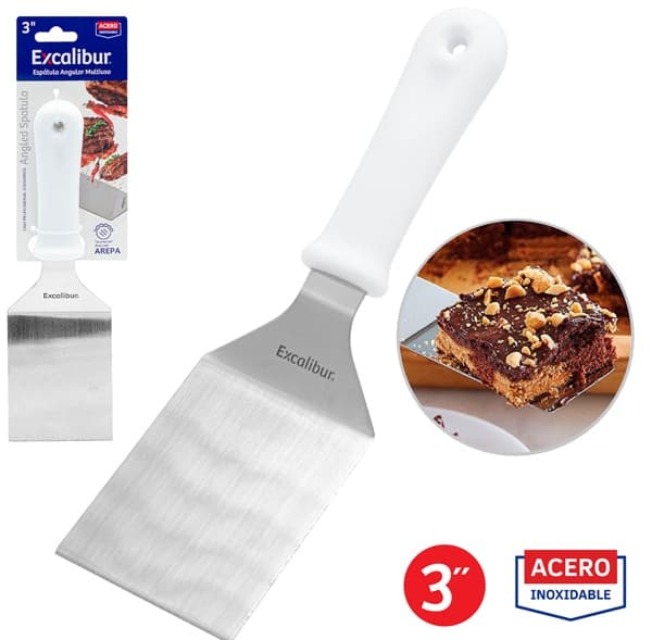 ESPATULA ANGULAR DE ACERO INOXIDABLE 3" 