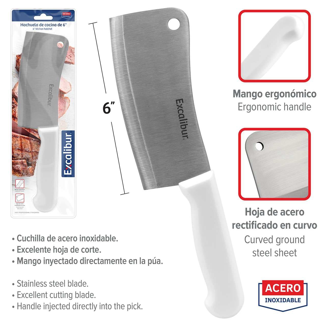HACHA DE ACERO INOXIDABLE 6"