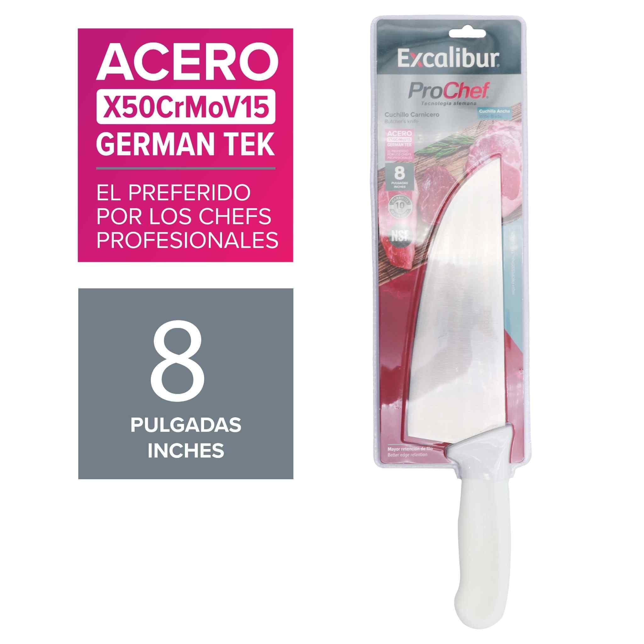 CUCHILLO DE  ACERO INOXIDABLE 8"