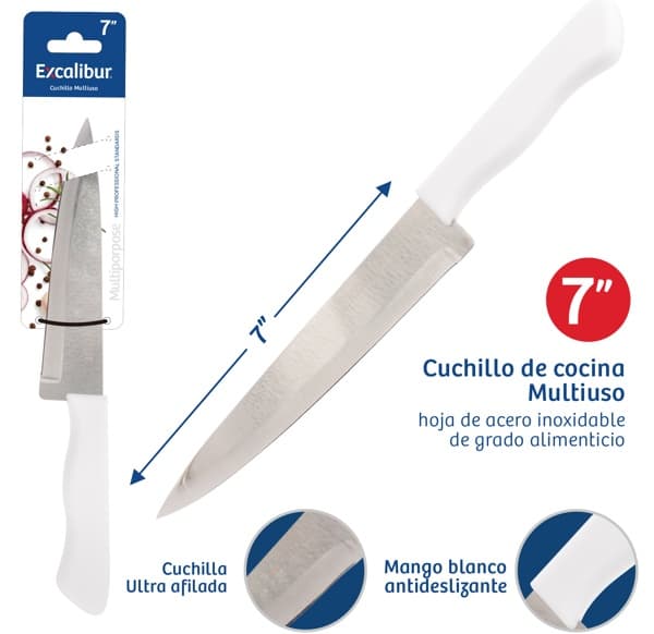 CUCHILLO DE ACERO INOXIDABLE 7"
