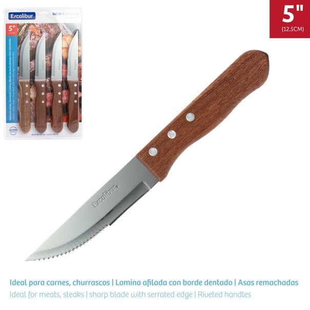 CUCHILLO DE  ACERO INOXIDABLE 5"