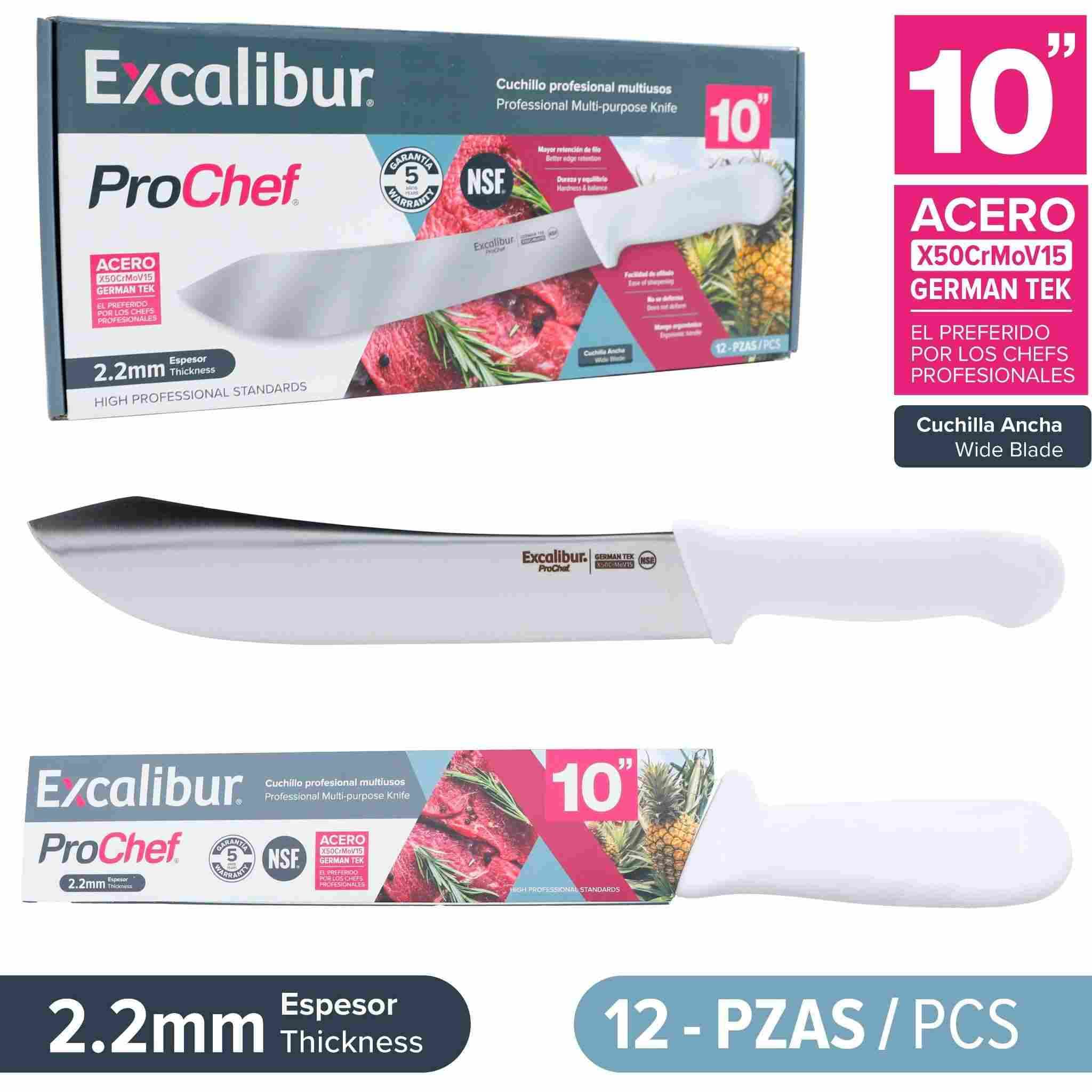 CUCHILLO CARNICERO ACERO INOXIDABLE 10"
