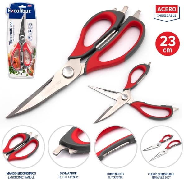 TIJERA DE COCINA ACERO INOXIDABLE 23 CM