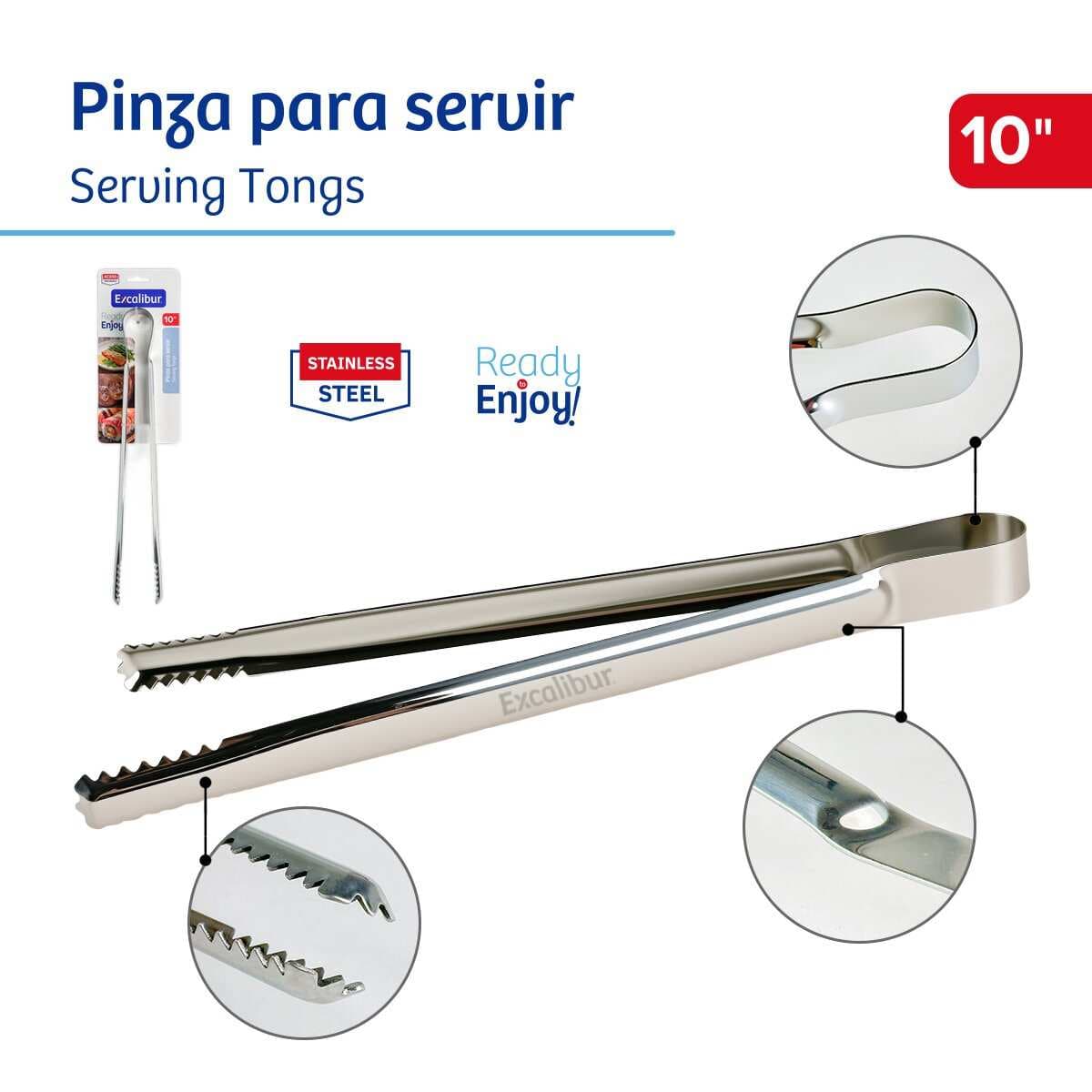 PINZA DE ACERO INOXIDABLE 10"