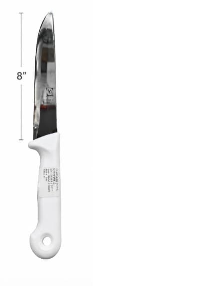 CUCHILLO CARNICERO CON MANGO BLANCO 8"