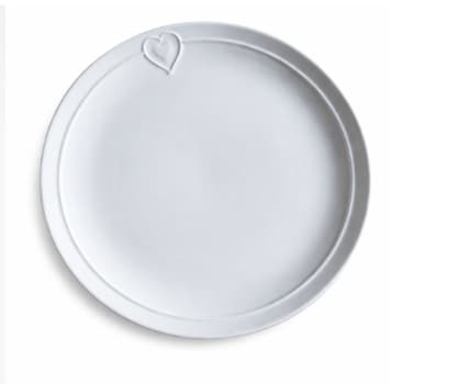 PLATO DE CERÁMICA REDONDO BLANCO 10.5"