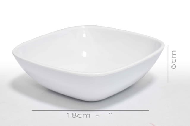 PLATO DE MELAMINA BLANCO 7.25"
