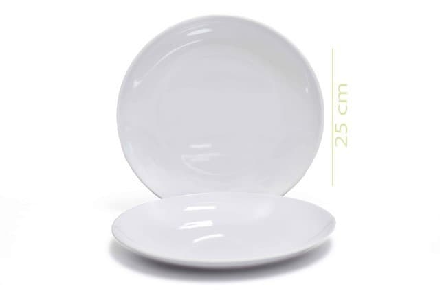 PLATO DE MELAMINA REDONDO BLANCO 10"