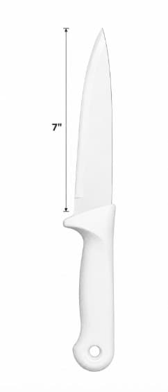 CUCHILLO PELADOR CON MANGO BLANCO 7"