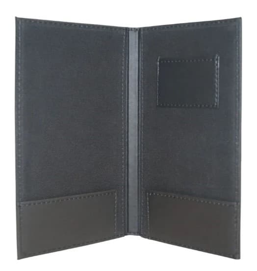 PORTA CUENTAS NEGRO TIPO LIBRO