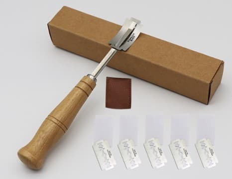 CUCHILLO PARA PAN CON MANGO MADERA + 5 CUCHILLAS