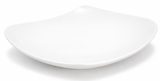 PLATO DE CERÁMICA CUADRADO BLANCO 9.5" / 24CM