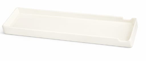 BANDEJA DE CERÁMICA RECTANGULAR BLANCA 8.85 / 22.5CM