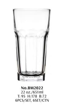VASO BRISTOL 650ml / 22oz SET 4 PZAS