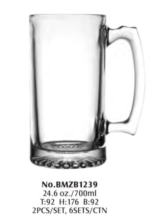 JARRA DE CERVEZA 700 ml / 24.6 oz SET 2 PZAS