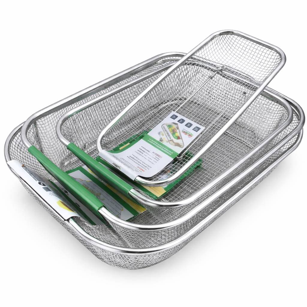 CESTA RECTANGULAR INOX 29X21X6.5CM COD:BS-1